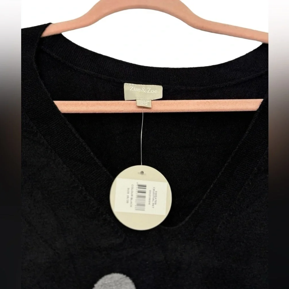 Zim & Zoe Celestial Print Sweater 26W/28W